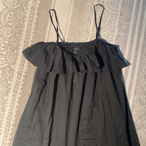 J.Crew Black Spaghetti Strap Ruffle Dress - Picture 5 of 12